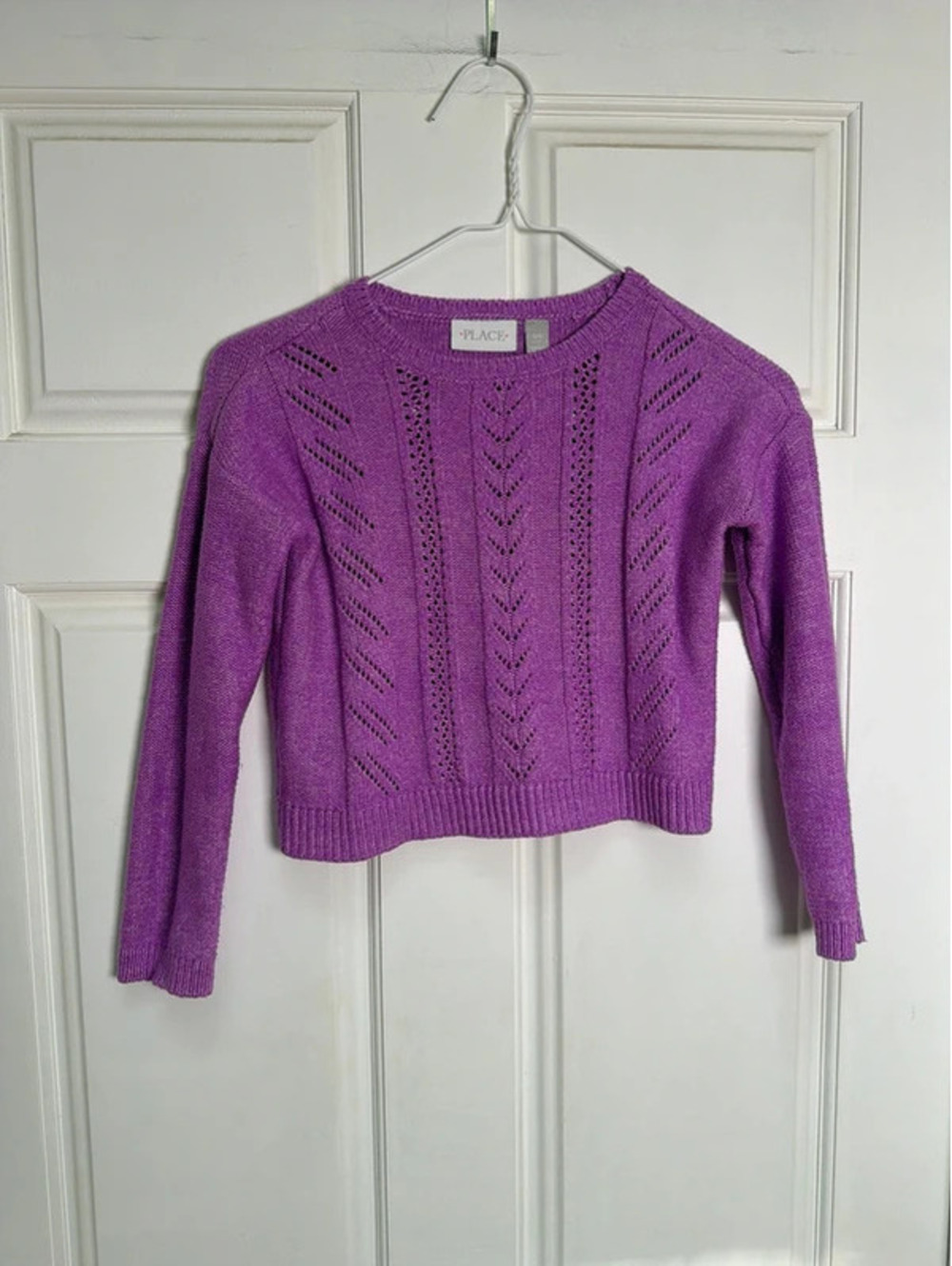 Place Purple Eyelet Sweater 5/6